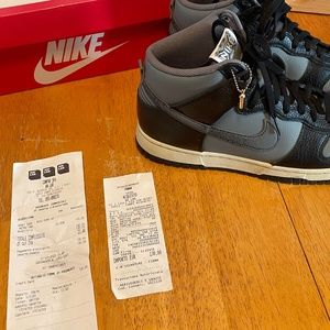NIKE DUNK HI RETRO PRM/smoke grey/black